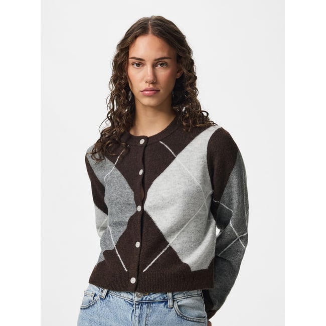 Cardigan En Maille marron - hot fudge1 <span itemprop=