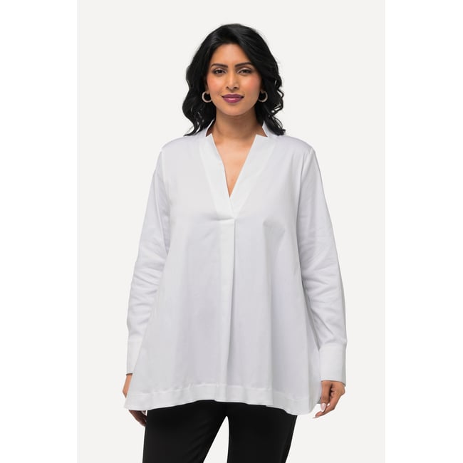 Tunique manches longues blanc neige <span itemprop=