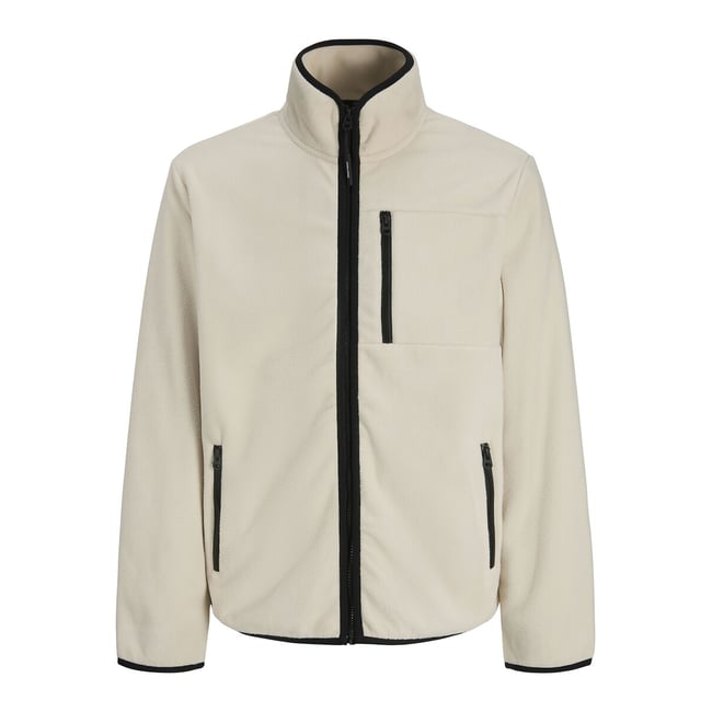 Veste col montant, full zip, LUPO beige clair <span itemprop=