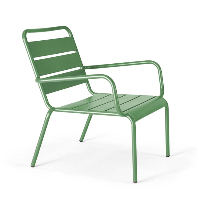 Fauteuil de jardin bas en métal, PALAVAS - OVIALA
