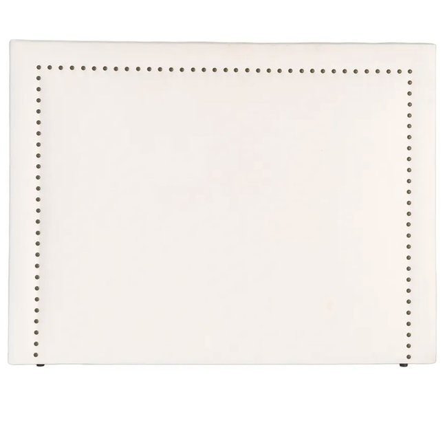 Tête de lit classique tissu beige clouté 165x7x130cm Couleur beige <span itemprop=
