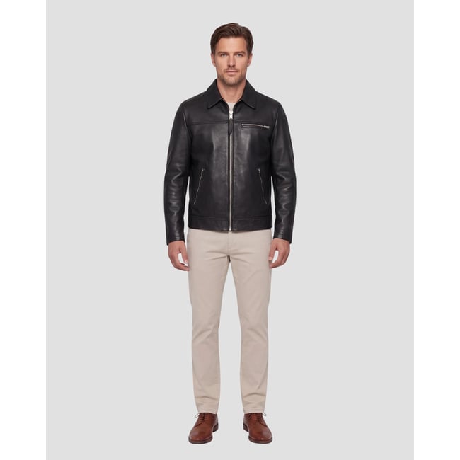 Blouson casual, cuir d'agneau - SCHOTT