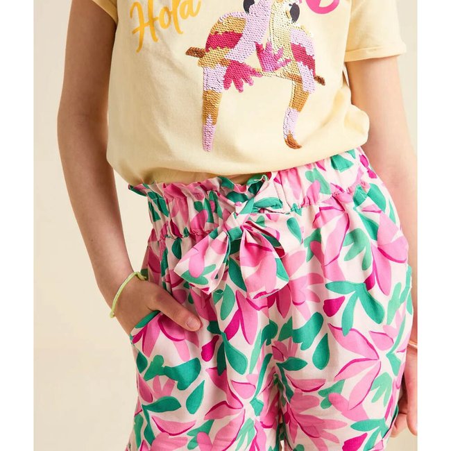 Fliessende Stoff-Shorts mit Blumenmuster bunt <span itemprop=