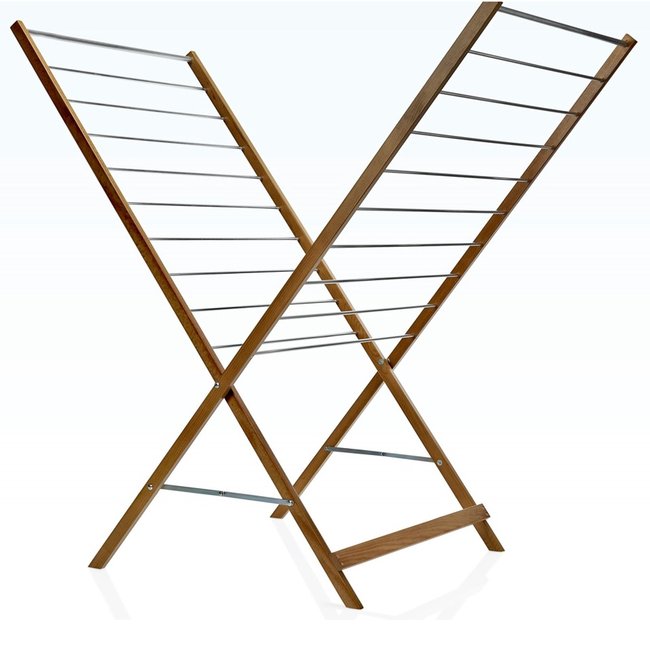 Etendoir à linge pliable XENIA bois <span itemprop=