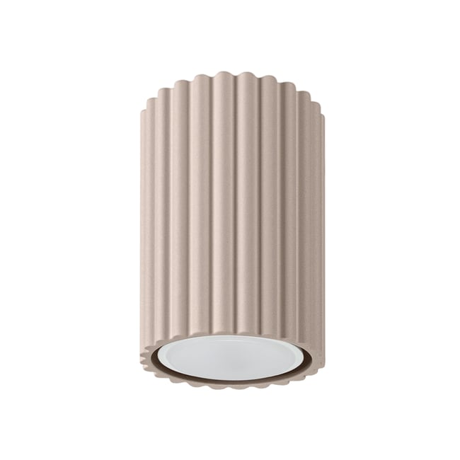 Plafonnier Aluminium Taupe GU10 1 Karbon Couleur marron <span itemprop=