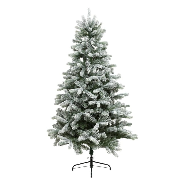 Sapin artificiel floqué Tempête H180 cm Couleur vert foncé <span itemprop=
