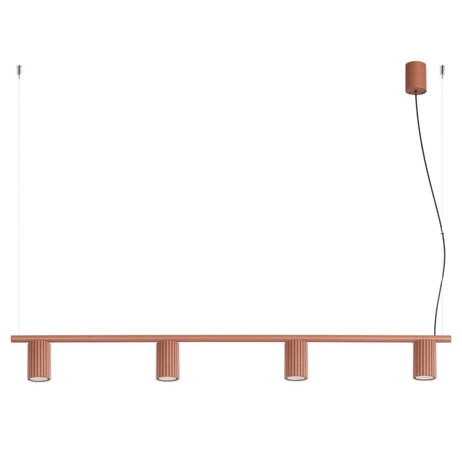 Lustre Aluminium Ocre Rouge GU10 4 KARBON Couleur ocre rouge <span itemprop=