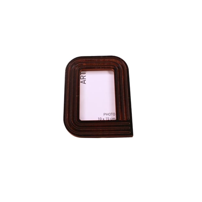 Cadre photo bois structuré 17x22 cm Couleur marron <span itemprop=