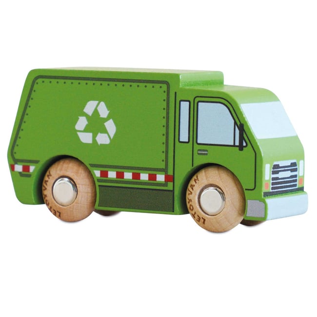 Camion de recyclage Rudy No 36 vert <span itemprop=