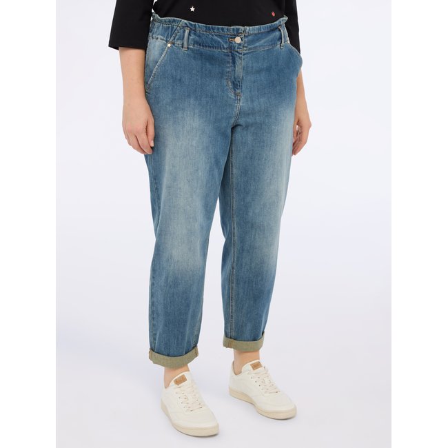 Jeans Balloon lavage vintage bleu <span itemprop=