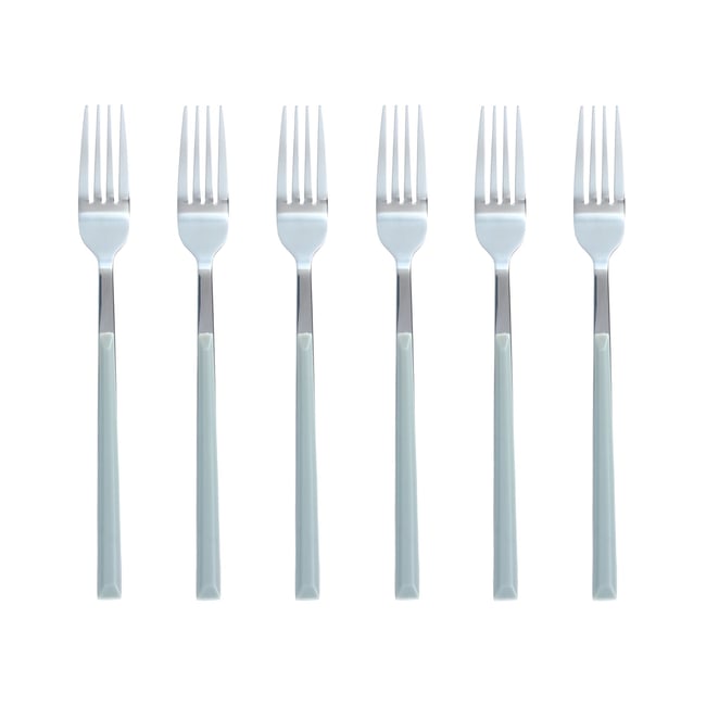 Lot de 6 fourchettes en acier inoxydable, COLORAMA - NOVASTYL