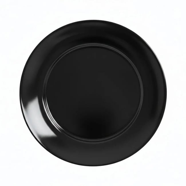 6 assiettes à dessert noires en verre 18 cm -APY Couleur noir <span itemprop=