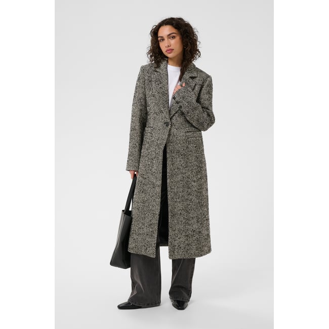 Manteau noir blanc black/chalk <span itemprop=