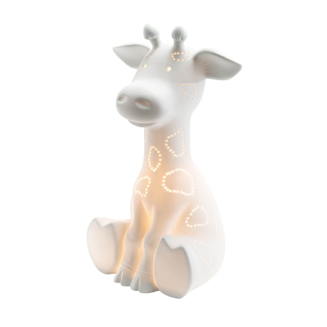 Lampe Girafe Assise Hauteur 29.8 Cm Couleur blanc <span itemprop=
