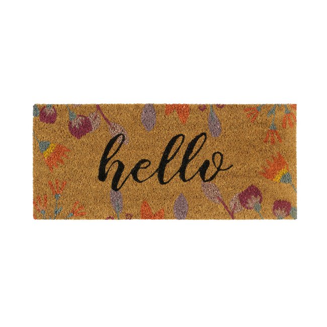 My Mat Printed Coir Hello Insert, multi-coloured, MY MAT