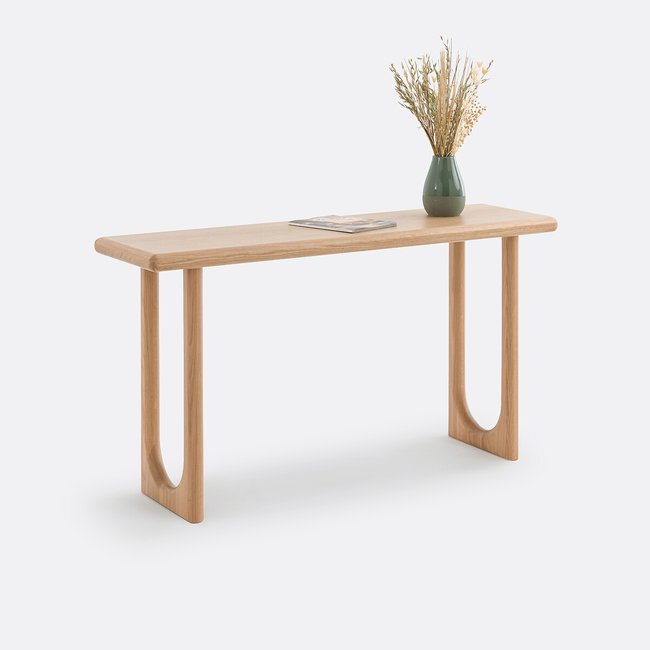 Console, chêne massif, Douve Couleur naturel <span itemprop=