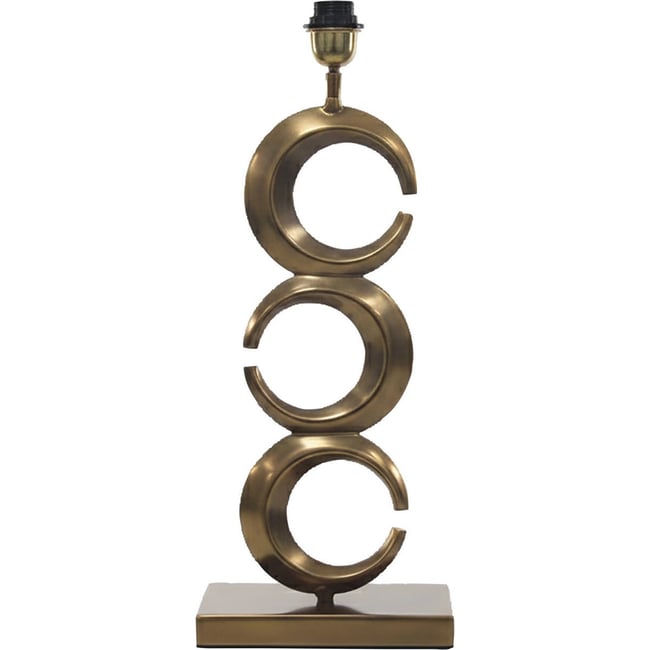 Lampe à poser sculpturale finition laiton Couleur laiton antique <span itemprop=