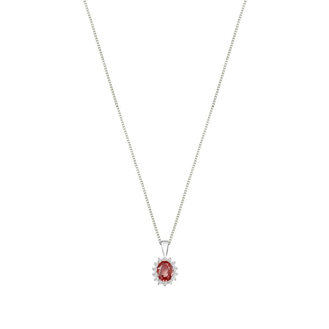Collier En Argent 925 Et Onyx Rouge - Modèle C-AR-13 - Neuf Avec étiquettes (marque Délicatement Doux)
