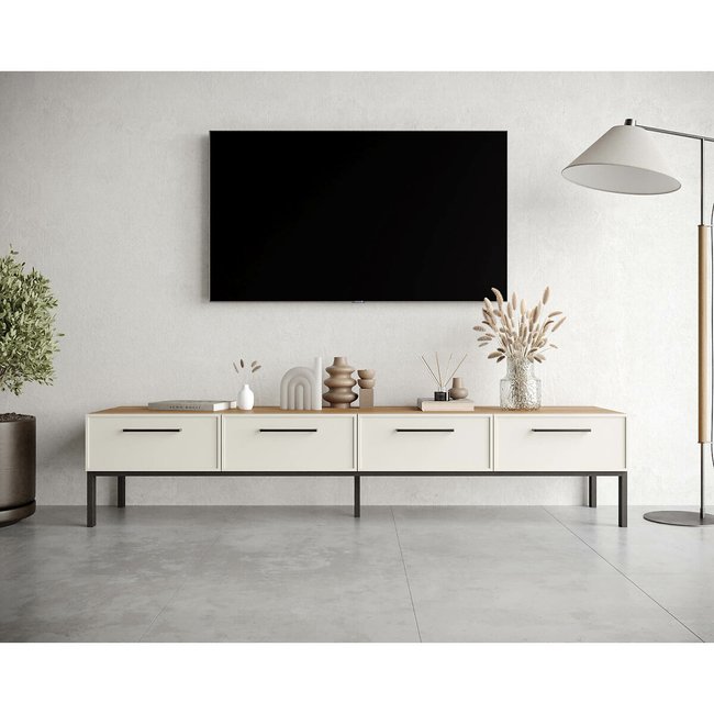 Комод с четырьмя ящиками под TV белый SO'HOME