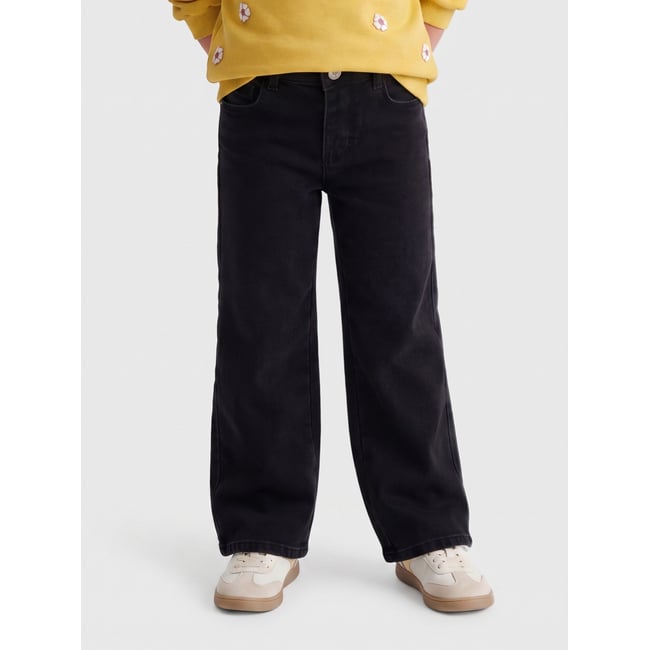 Jean À Jambe Large washed black <span itemprop=