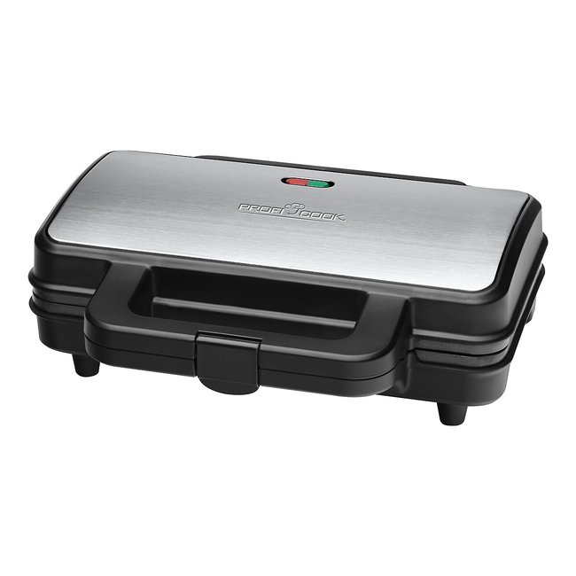 Sanduicheira em inox 900W, da Proficook inox <span itemprop=