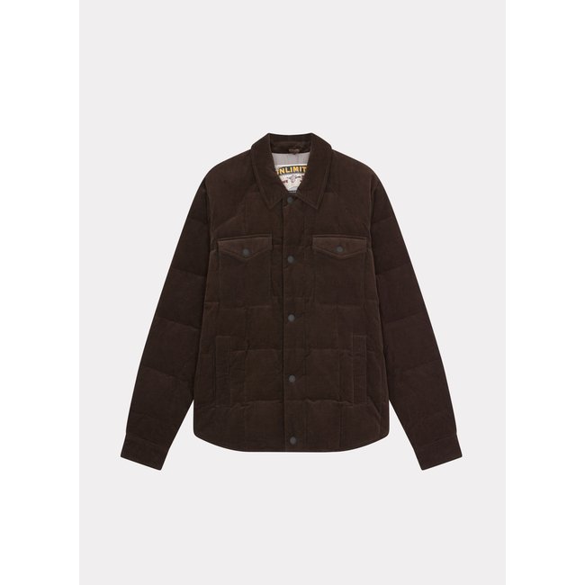 Doudoune légère en velours SMOOTH 2 VELVET marron <span itemprop=