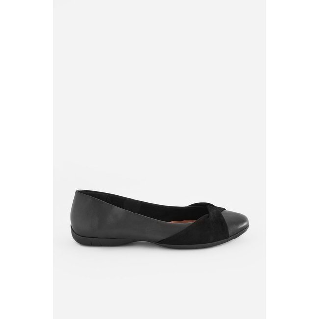 Ballerines avec torsade coupe classique noir <span itemprop=