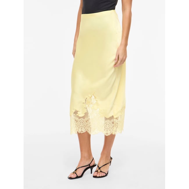 Jupe Mi-Longue pastel yellow <span itemprop=