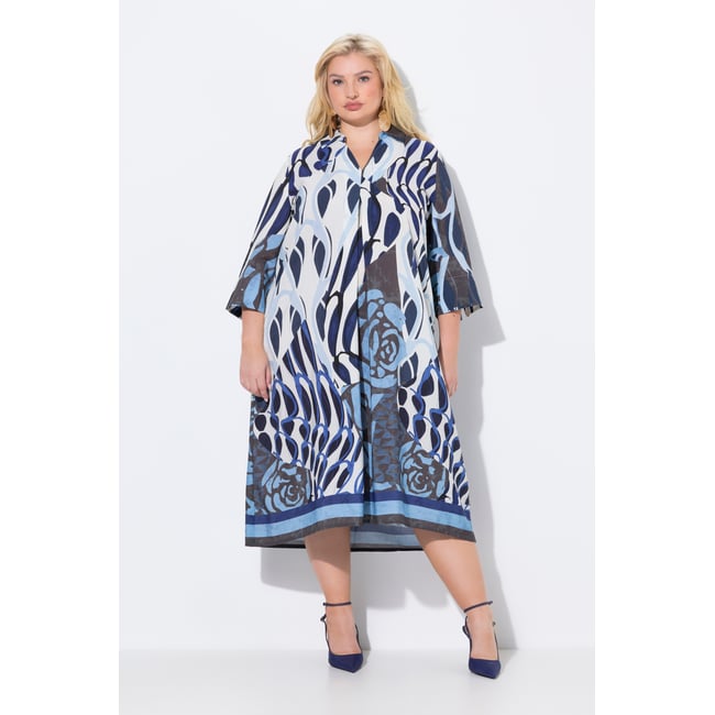 Robe midi en Lyocell, coupe évasée olive foncé <span itemprop=