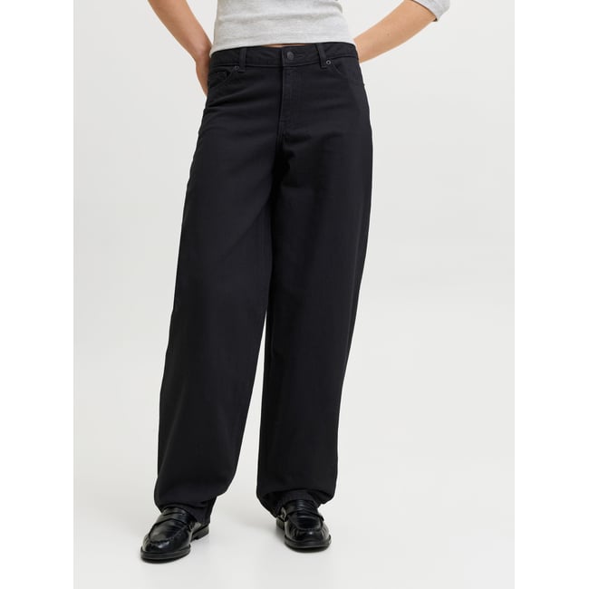Jeans À Coupe Tonneau black denim <span itemprop=