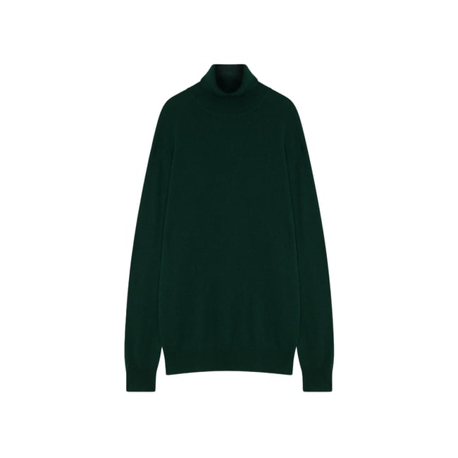 Pull Col Roulé Cyprès Connor vert foncé <span itemprop=