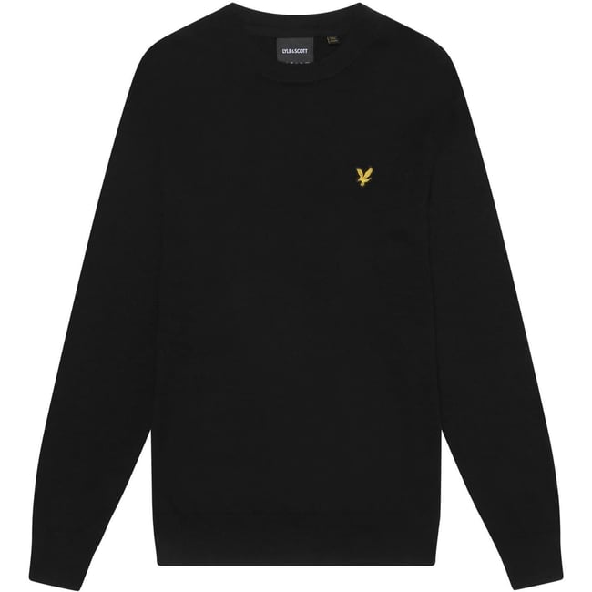 Sweat col ras-du-cou motif/style logo brodé noir <span itemprop=
