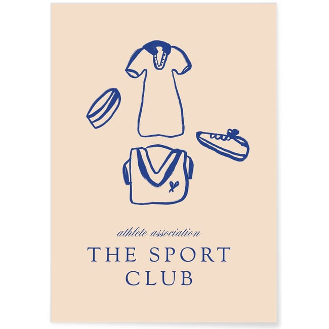 Affiche Tennis Club : The Sport Club Couleur blanc <span itemprop=
