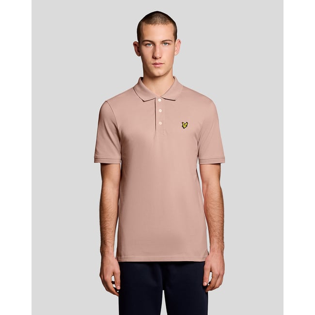 Polo en coton rose pamplemousse <span itemprop=