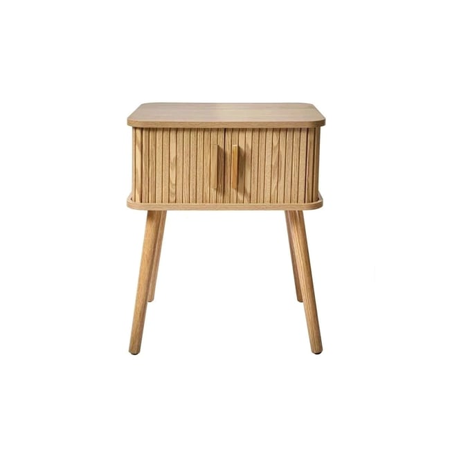 Table de Chevet Vintage 2 Portes Coulissantes H58cm - ERNEST Couleur v002237 <span itemprop=