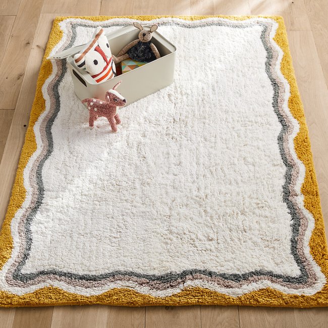 Tapis enfant coton bio tufté, Spili Couleur multicolore <span itemprop=