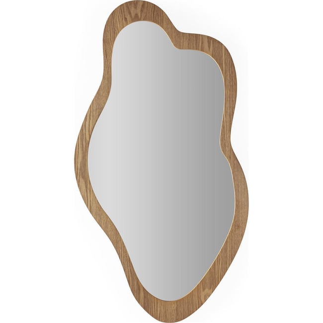 Miroir organique en bois d'épicéa Couleur naturel <span itemprop=