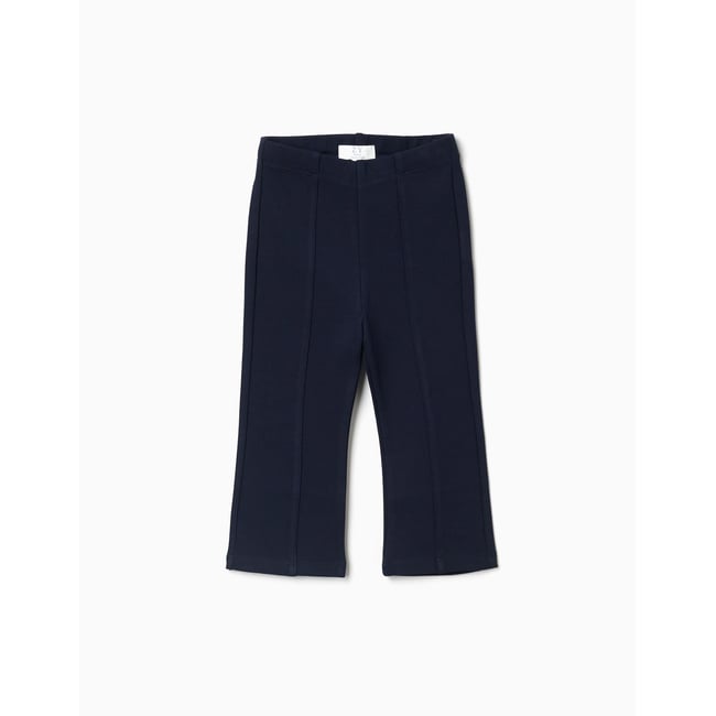 Legging évasé en ponte de Roma bleu foncé <span itemprop=