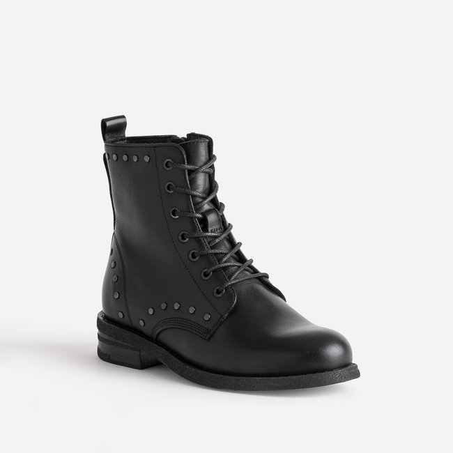 Boots plats taphox noir Eram La Redoute