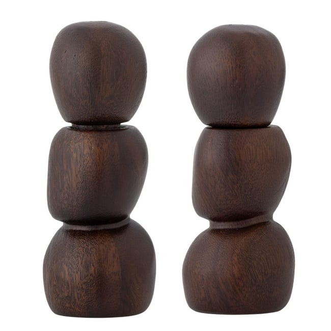 Moulin sel et poivre design bois  SALVI set de 2 bois foncé <span itemprop=
