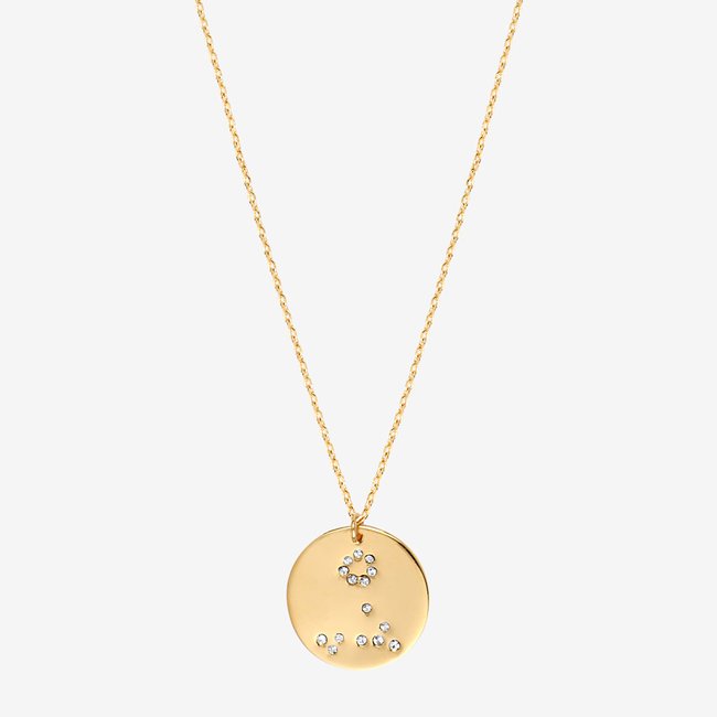 Collier doré poisson - galaxie - Poisson cristal blanc <span itemprop=