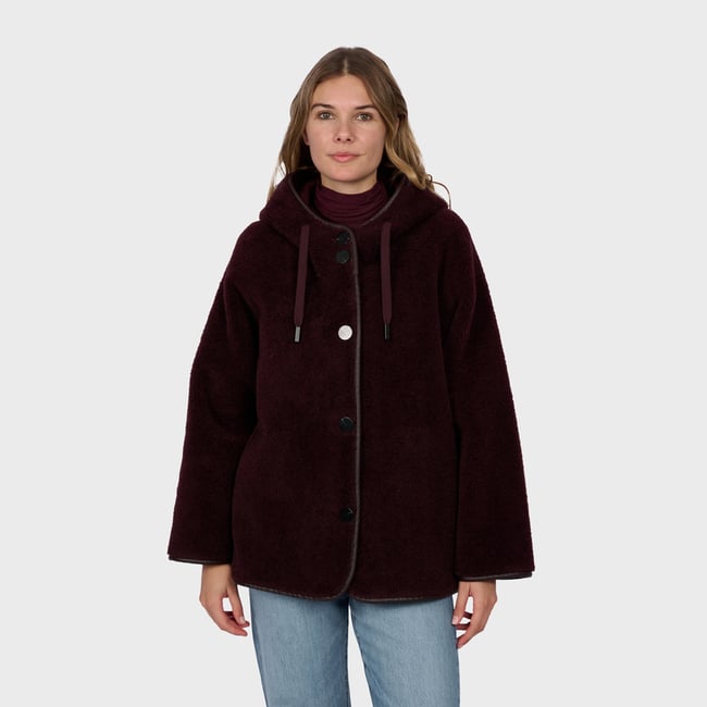 Veste réversible à capuche SOPRA bordeaux <span itemprop=