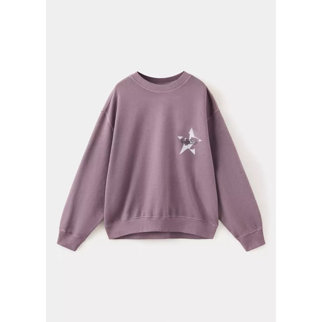 Sweat ballon garment-dyed violet <span itemprop=