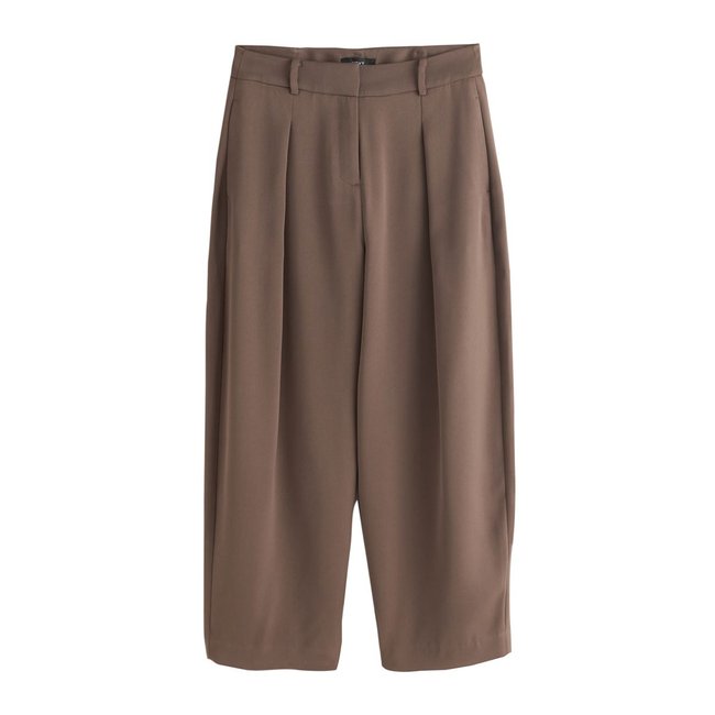 Pantalon bouffant en satin marron <span itemprop=