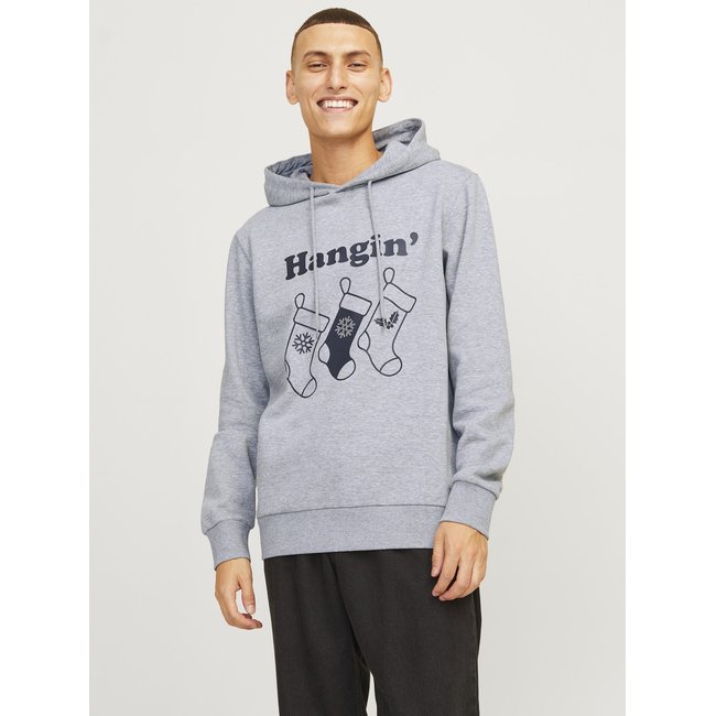 Sweat À Capuche Sweat à capuche X-mas grise - light grey melange <span itemprop=