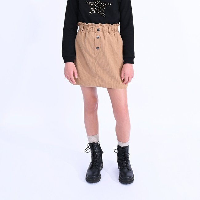 Jupe courte camel <span itemprop=