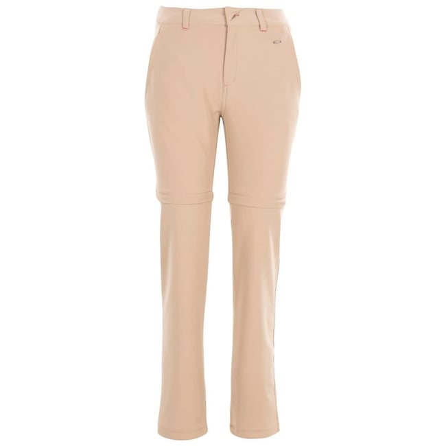 Pantalon de marche uni 2-en-1 à taille ajustable EADIE beige <span itemprop=
