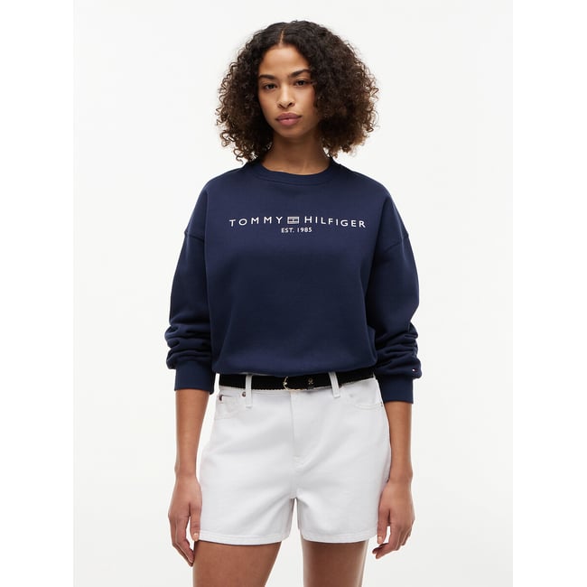 Sweat col rond avec logo marine <span itemprop=