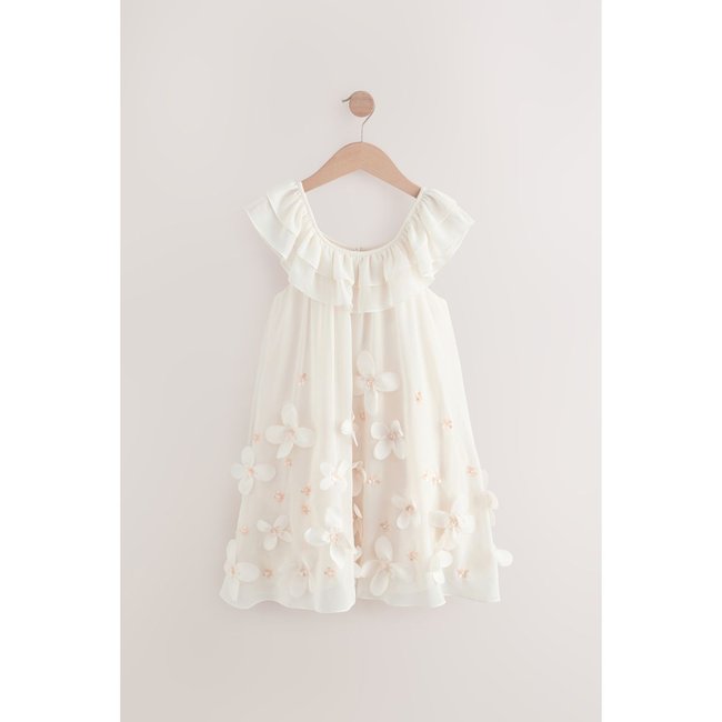 Robe habillée crème <span itemprop=