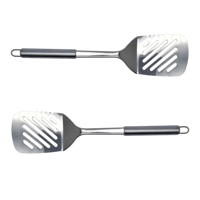 Set de 2 ustensiles de cuisine spatule de cuisine inox ELEMENTAL inox <span itemprop=